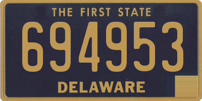 DE license plate 694953