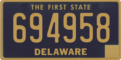 DE license plate 694958
