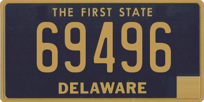 DE license plate 69496