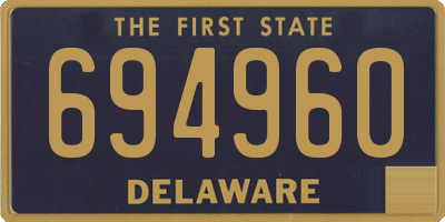DE license plate 694960