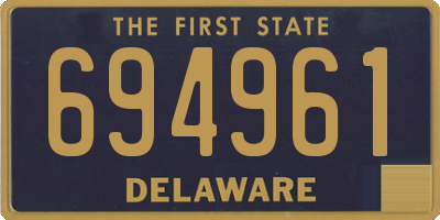 DE license plate 694961