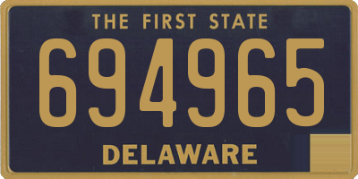 DE license plate 694965