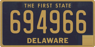 DE license plate 694966