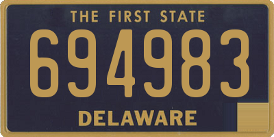DE license plate 694983