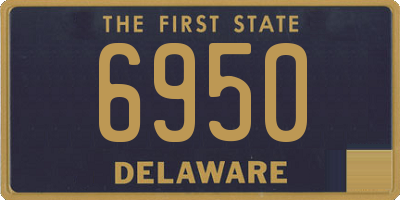 DE license plate 6950