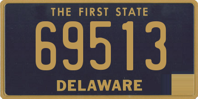 DE license plate 69513