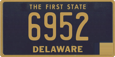 DE license plate 6952