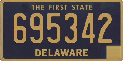 DE license plate 695342