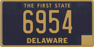 DE license plate 6954