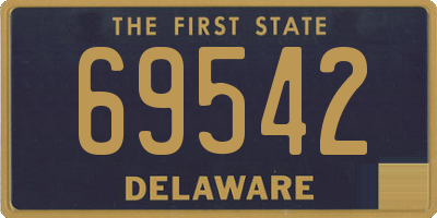 DE license plate 69542