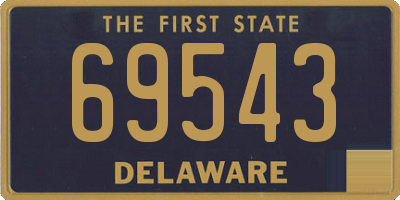 DE license plate 69543