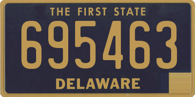 DE license plate 695463