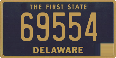 DE license plate 69554