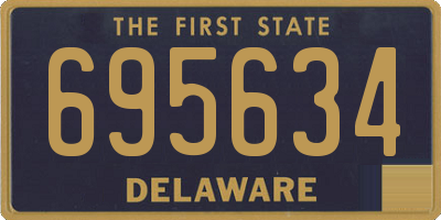 DE license plate 695634