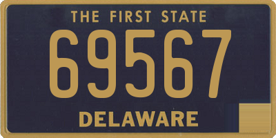 DE license plate 69567