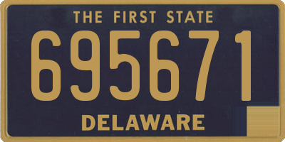 DE license plate 695671