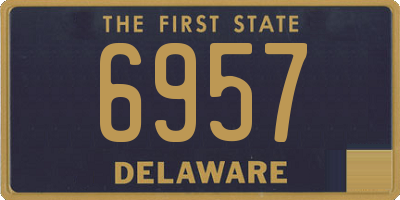 DE license plate 6957