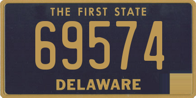 DE license plate 69574