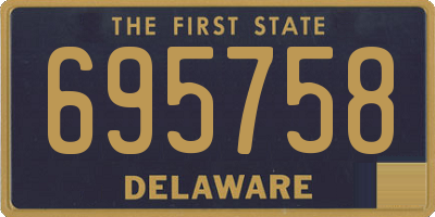 DE license plate 695758