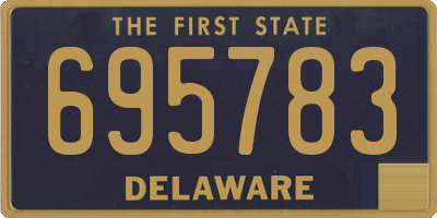 DE license plate 695783