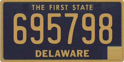 DE license plate 695798