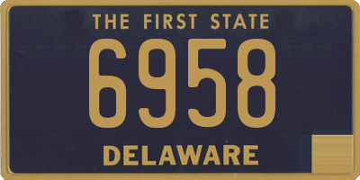 DE license plate 6958