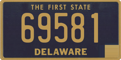 DE license plate 69581