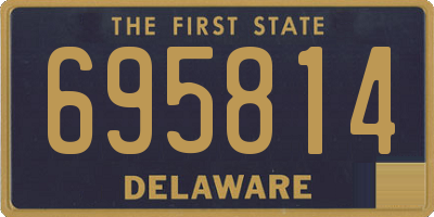 DE license plate 695814