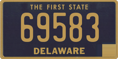 DE license plate 69583