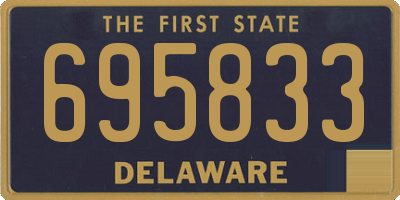 DE license plate 695833