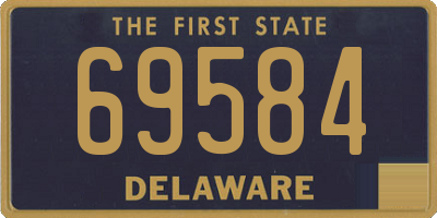 DE license plate 69584