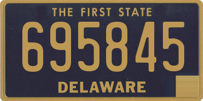 DE license plate 695845