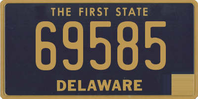 DE license plate 69585