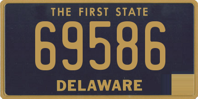 DE license plate 69586