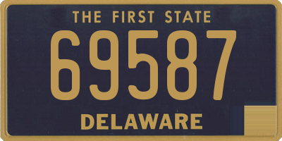 DE license plate 69587