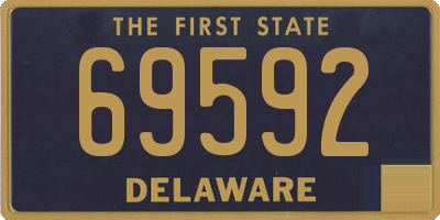 DE license plate 69592