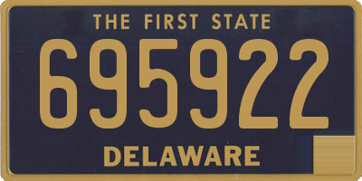 DE license plate 695922