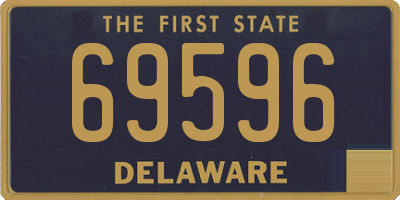 DE license plate 69596