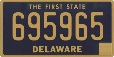 DE license plate 695965