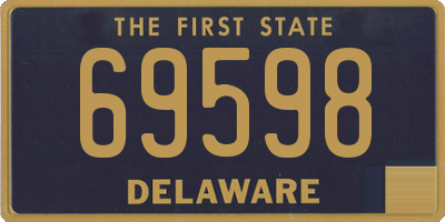DE license plate 69598