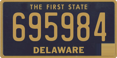DE license plate 695984