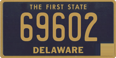 DE license plate 69602