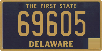 DE license plate 69605