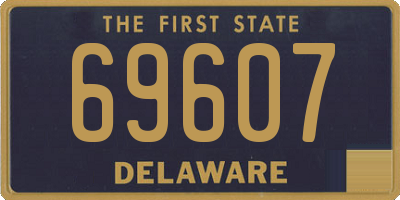 DE license plate 69607