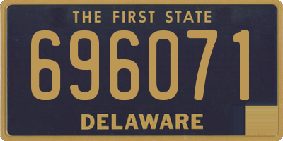 DE license plate 696071
