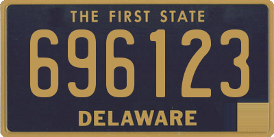 DE license plate 696123