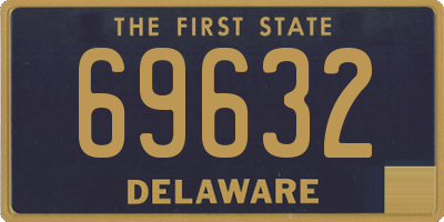 DE license plate 69632