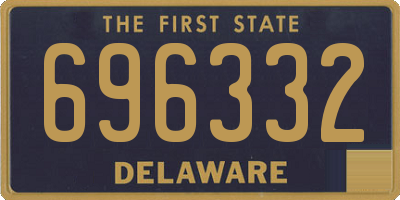 DE license plate 696332