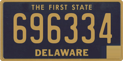 DE license plate 696334