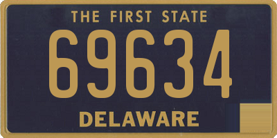 DE license plate 69634